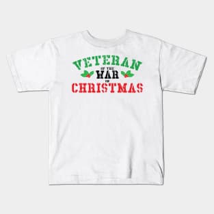 Veteran of the War on Christmas (green/black/red) Kids T-Shirt